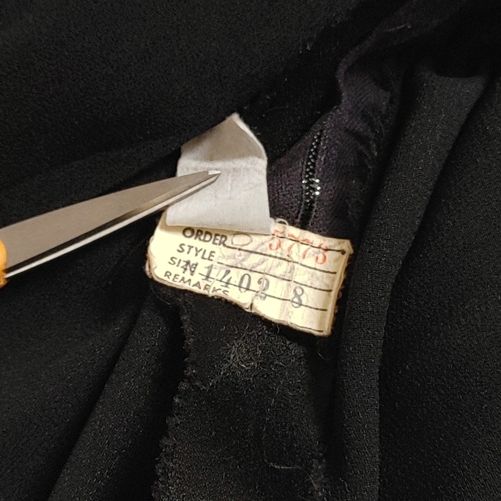 VTG Something! Oscar De la Renta Black Satin Maxi Skirt XXS-XS - Picture 16 of 17